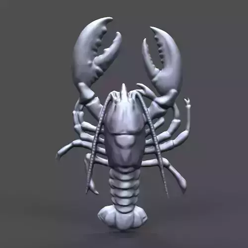 Crayfish bas relief for CNC 3D print model