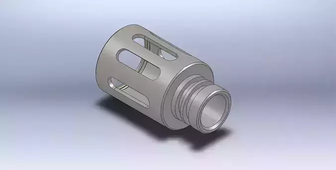 Silencer metal tube with hole in it