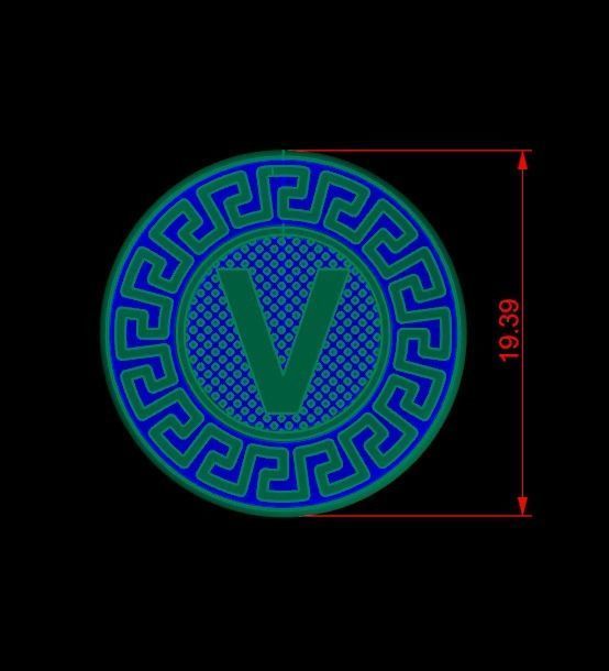 VERSACHE A-Z ALPHABET CUFFLINKS FOR MEN 3D print model_6