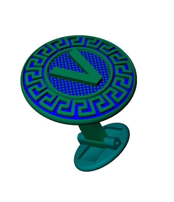 VERSACHE A-Z ALPHABET CUFFLINKS FOR MEN 3D print model_4