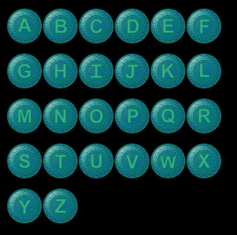 VERSACHE A-Z ALPHABET CUFFLINKS FOR MEN 3D print model_3