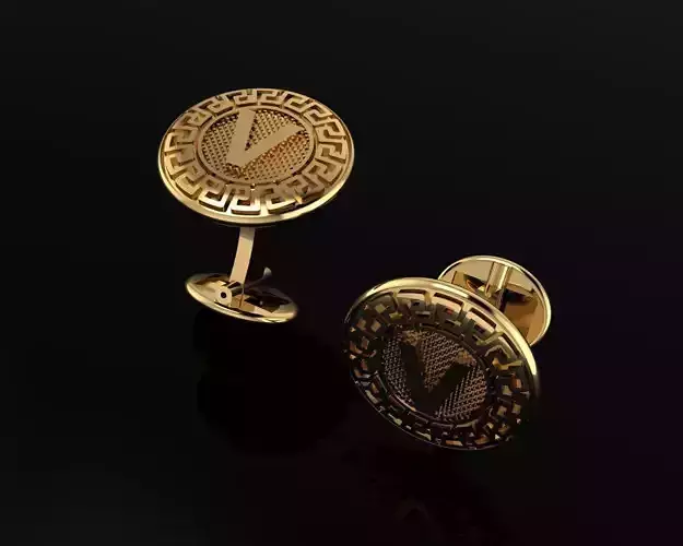 VERSACHE A-Z ALPHABET CUFFLINKS FOR MEN 3D print model