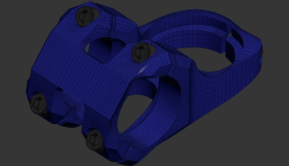 Realistic Bicycle Stem Part 3D model_1