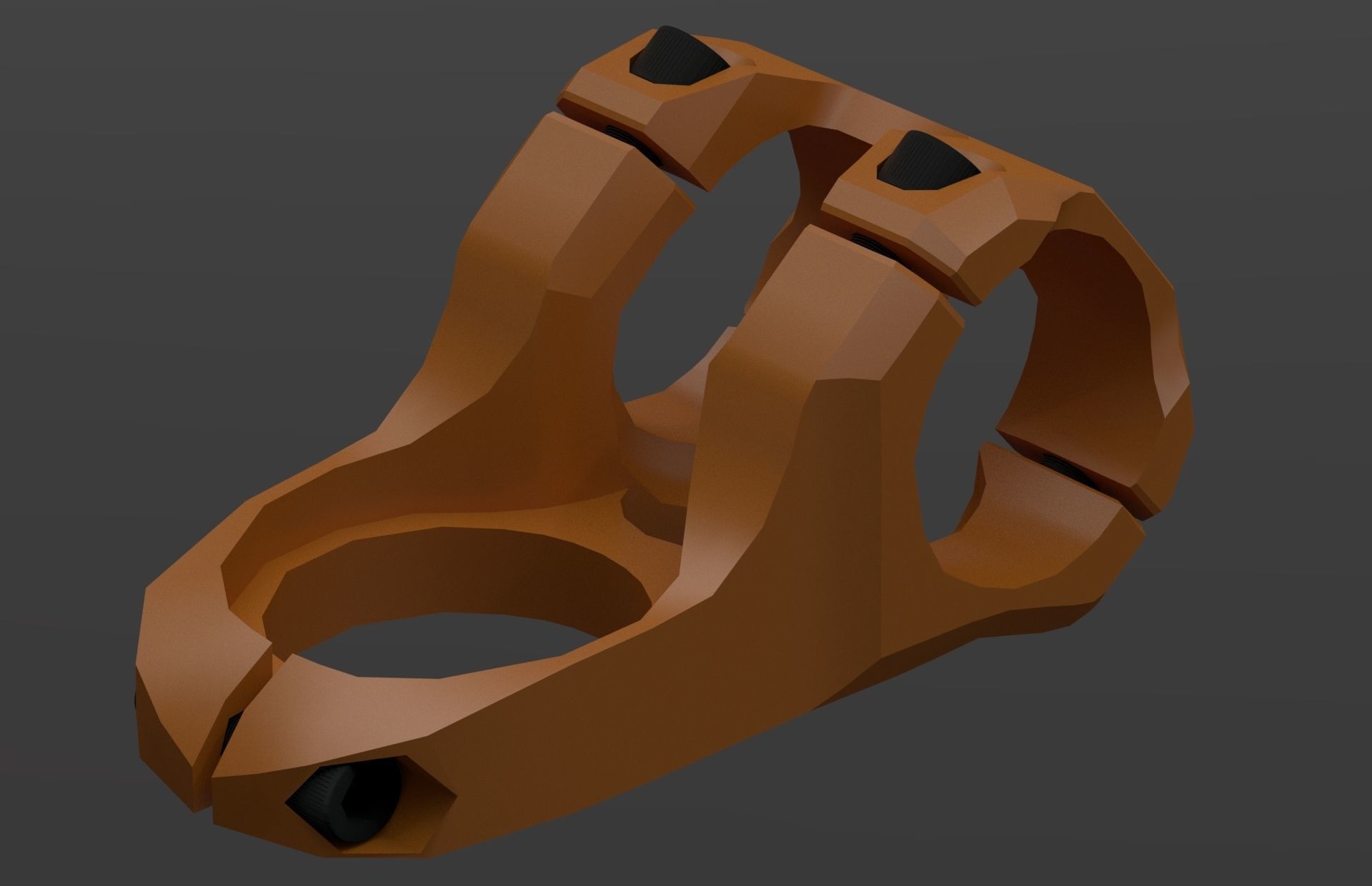Realistic Bicycle Stem Part 3D model_4