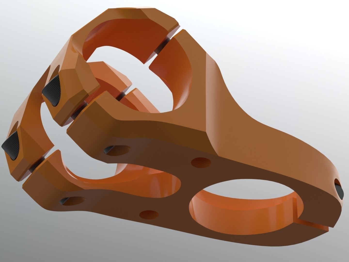 Realistic Bicycle Stem Part 3D model_3