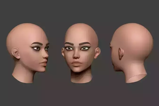 Woman Head 6 3D model
