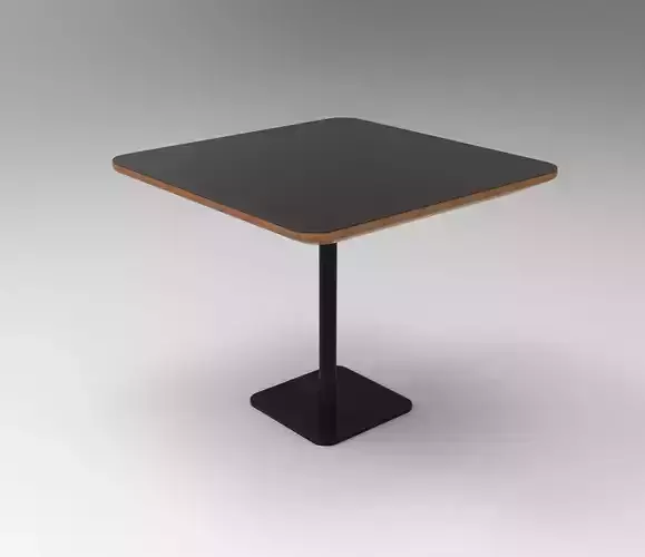 Wood table 3D model