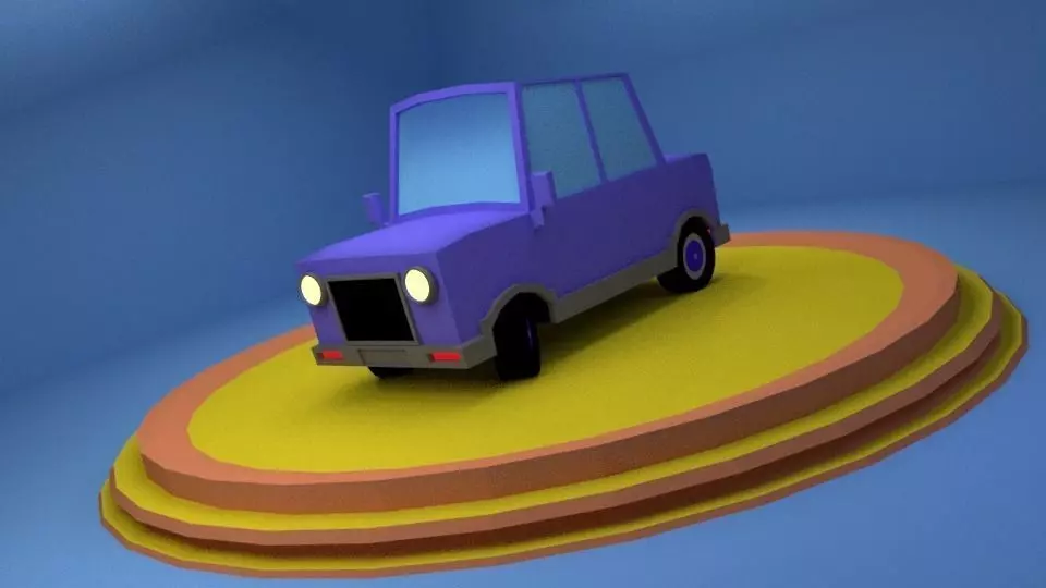 classic car Free low-poly 3D model