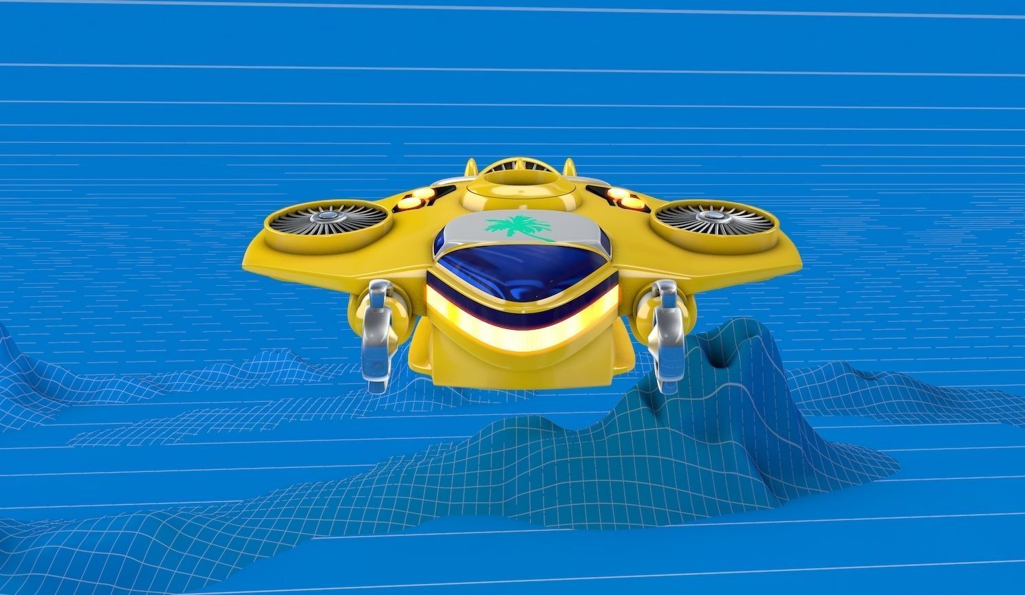 Submarine Capital Ship 3D model_4