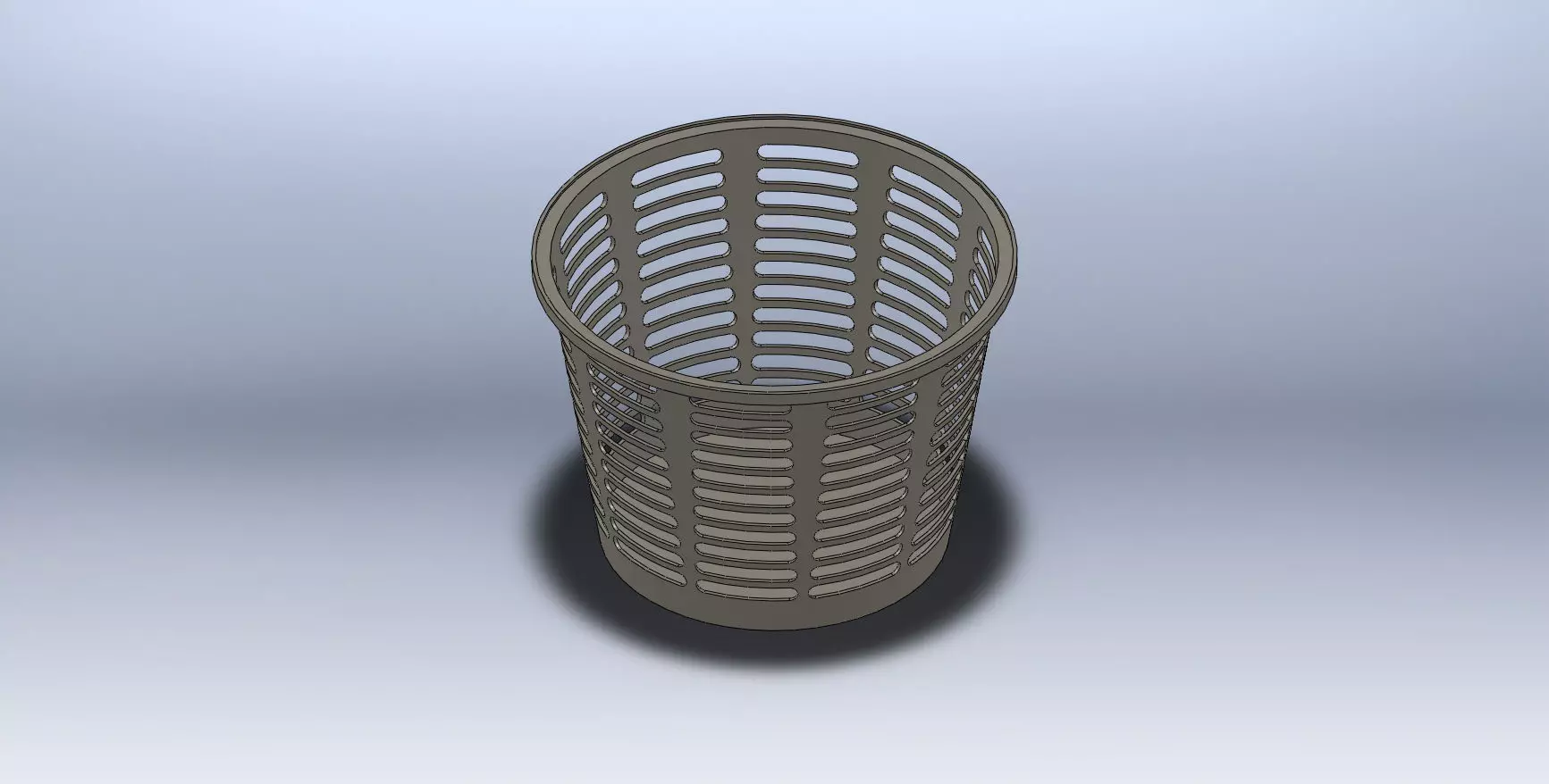 Plastic basket 3D model_0