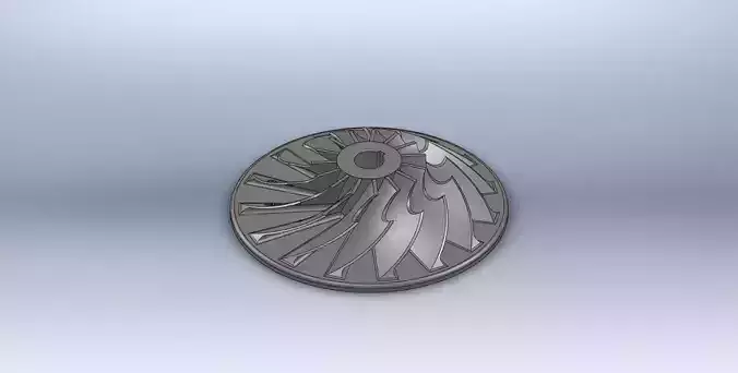 Turbine rotor 3D model