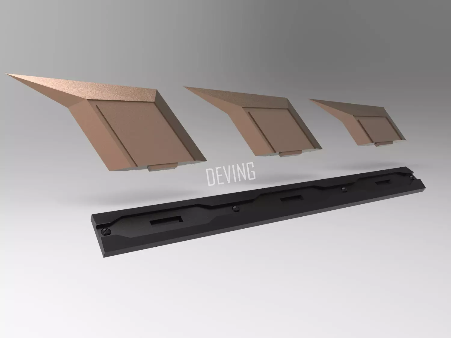 JL BATMAN FINS and BAR 3D print model_0