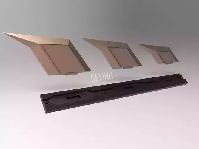 JL BATMAN FINS and BAR 3D print model