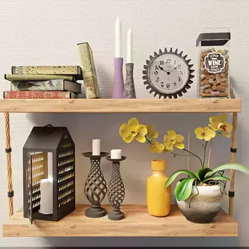 Decoration set shelf