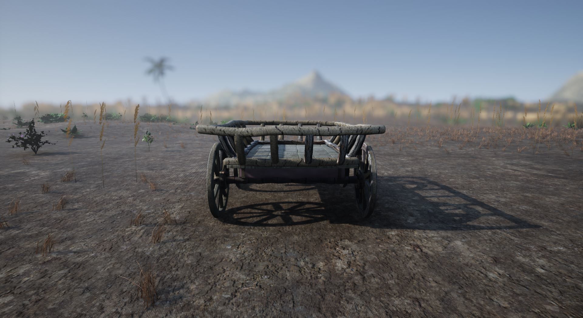 Old Cart Unreal Ready Low-poly 3D model_2