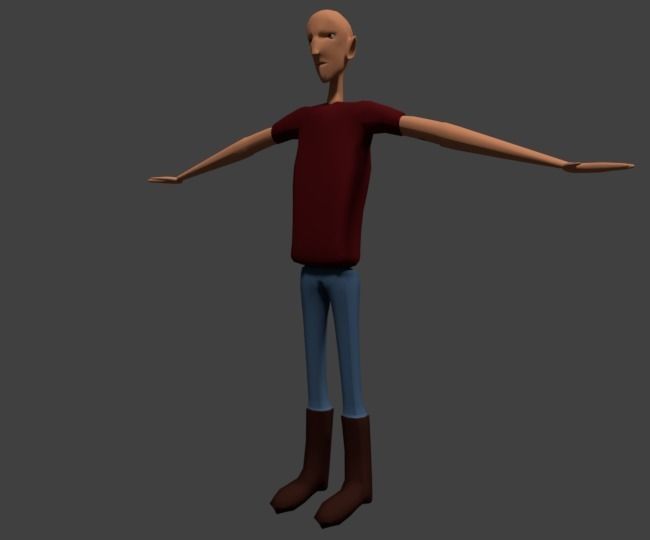low poly character rigged Low-poly 3D model_8