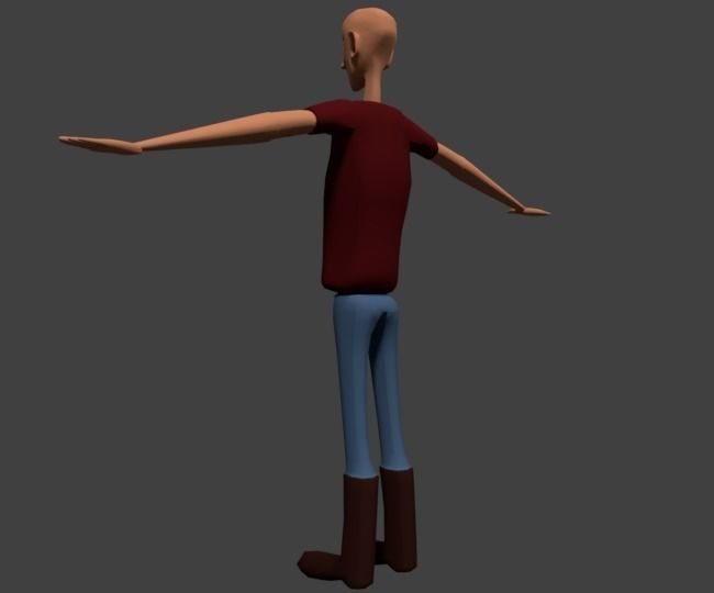 low poly character rigged Low-poly 3D model_10