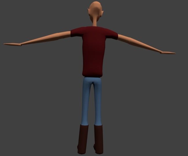 low poly character rigged Low-poly 3D model_11