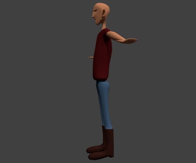 low poly character rigged Low-poly 3D model_9