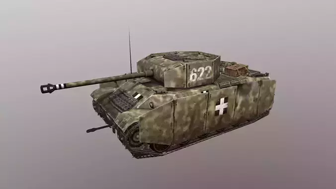 44M Tas Hungarian Heavy Tank Low-poly 3D model