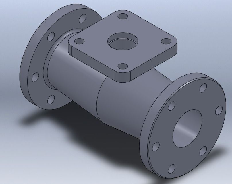 Pipe connection part 3D model_0