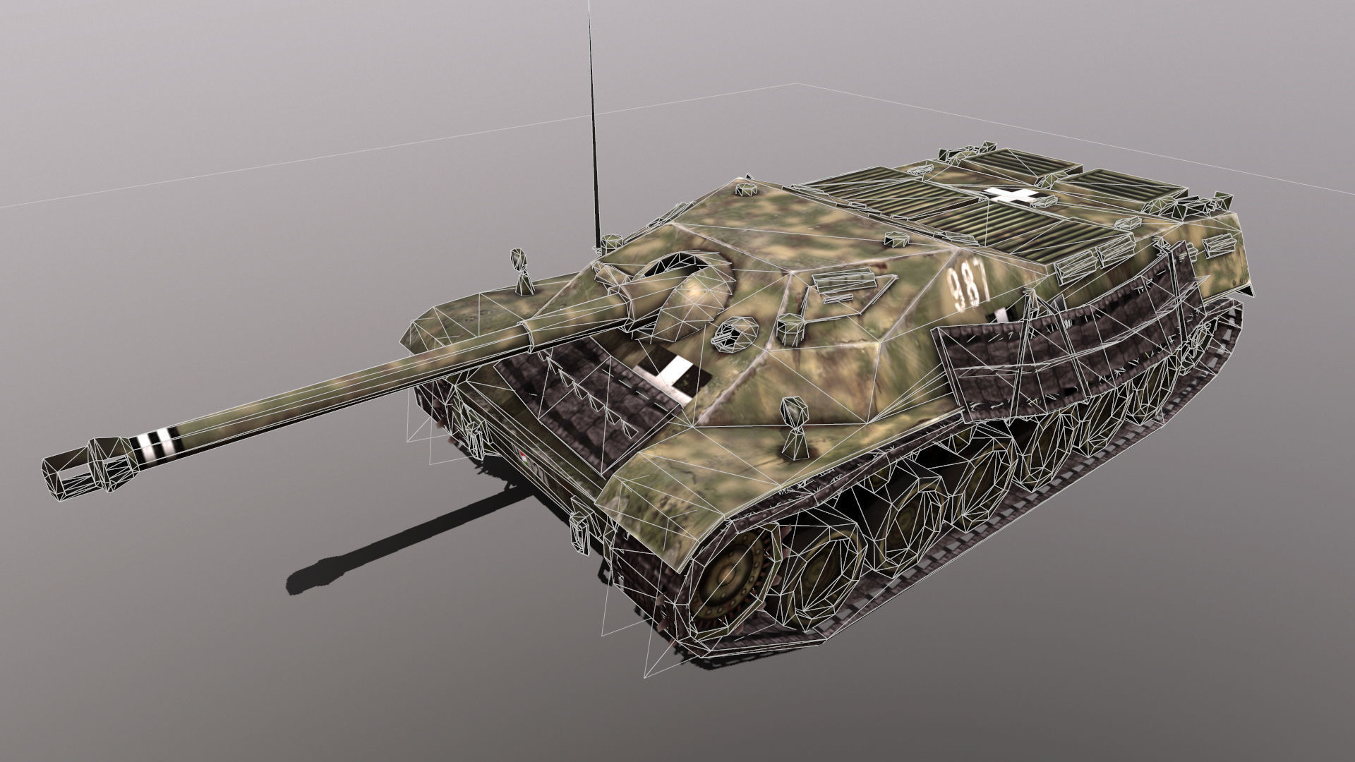 44M Tas Hungarian Tank Destroyer Low-poly 3D model_1