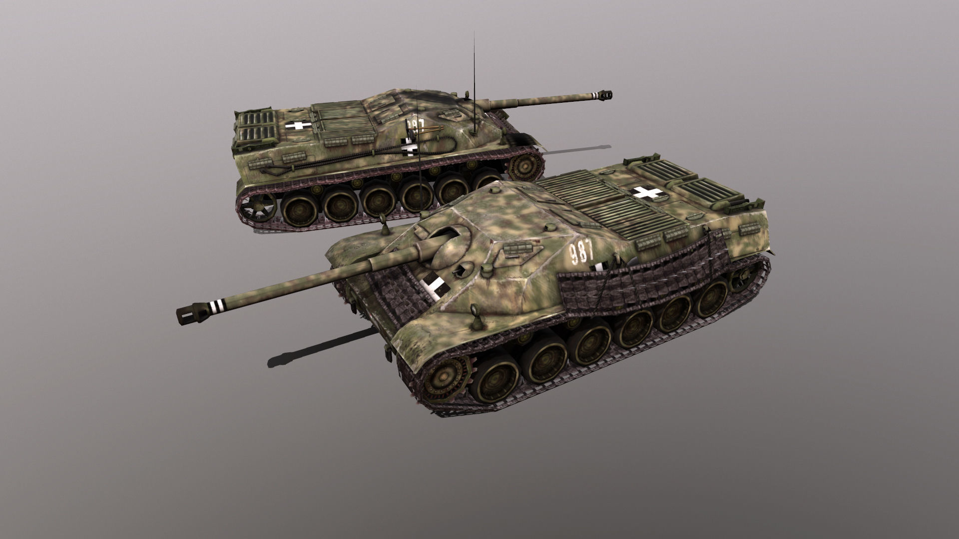 44M Tas Hungarian Tank Destroyer Low-poly 3D model_4