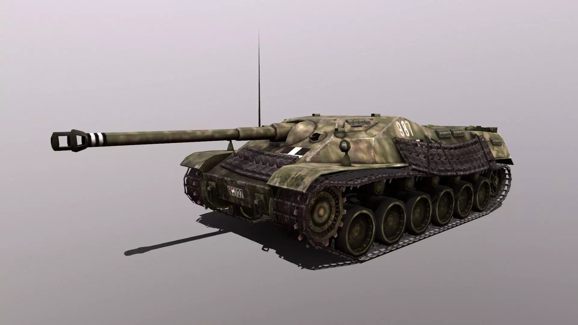 44M Tas Hungarian Tank Destroyer Low-poly 3D model_0