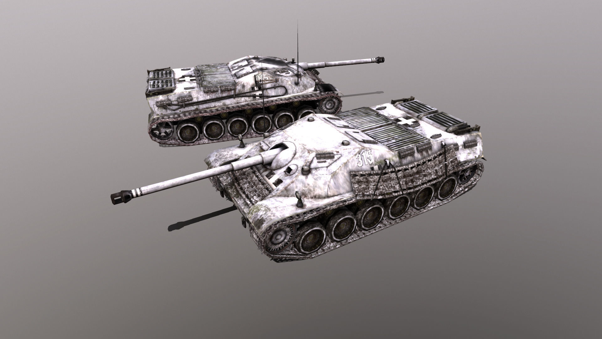 44M Tas Hungarian Tank Destroyer Low-poly 3D model_6