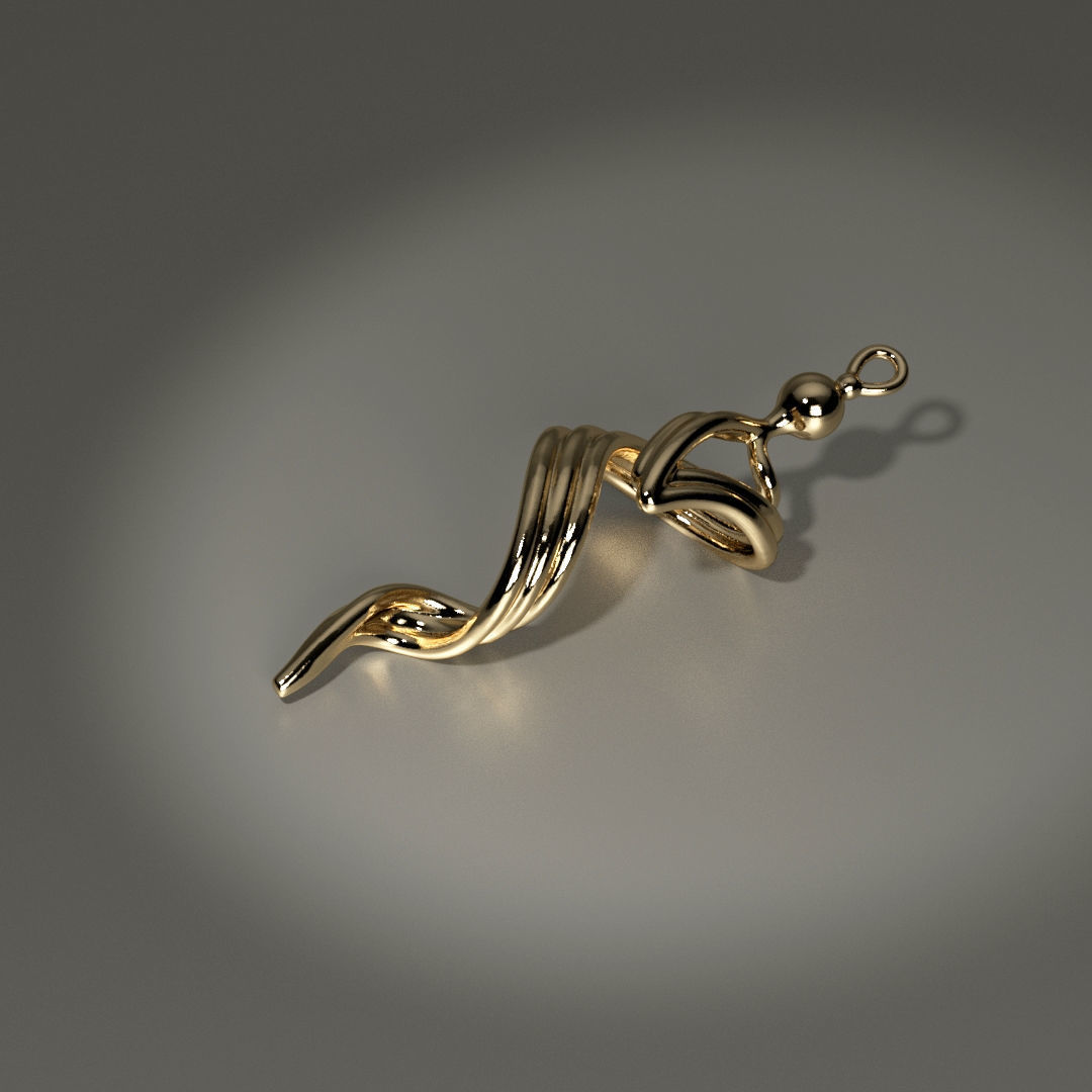 The Vision - design earring 3D print model_1