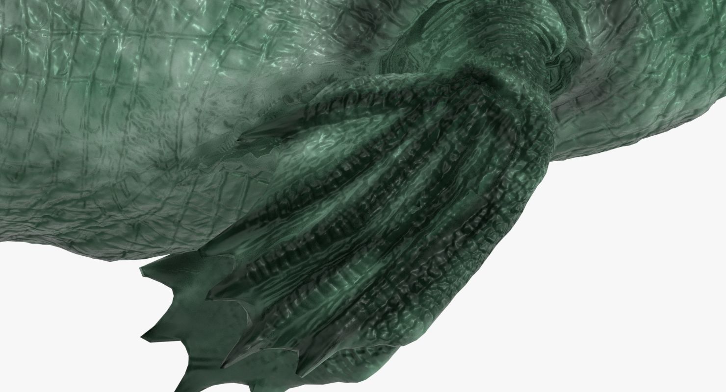 Mosasaur sea creature Low-poly 3D model_3