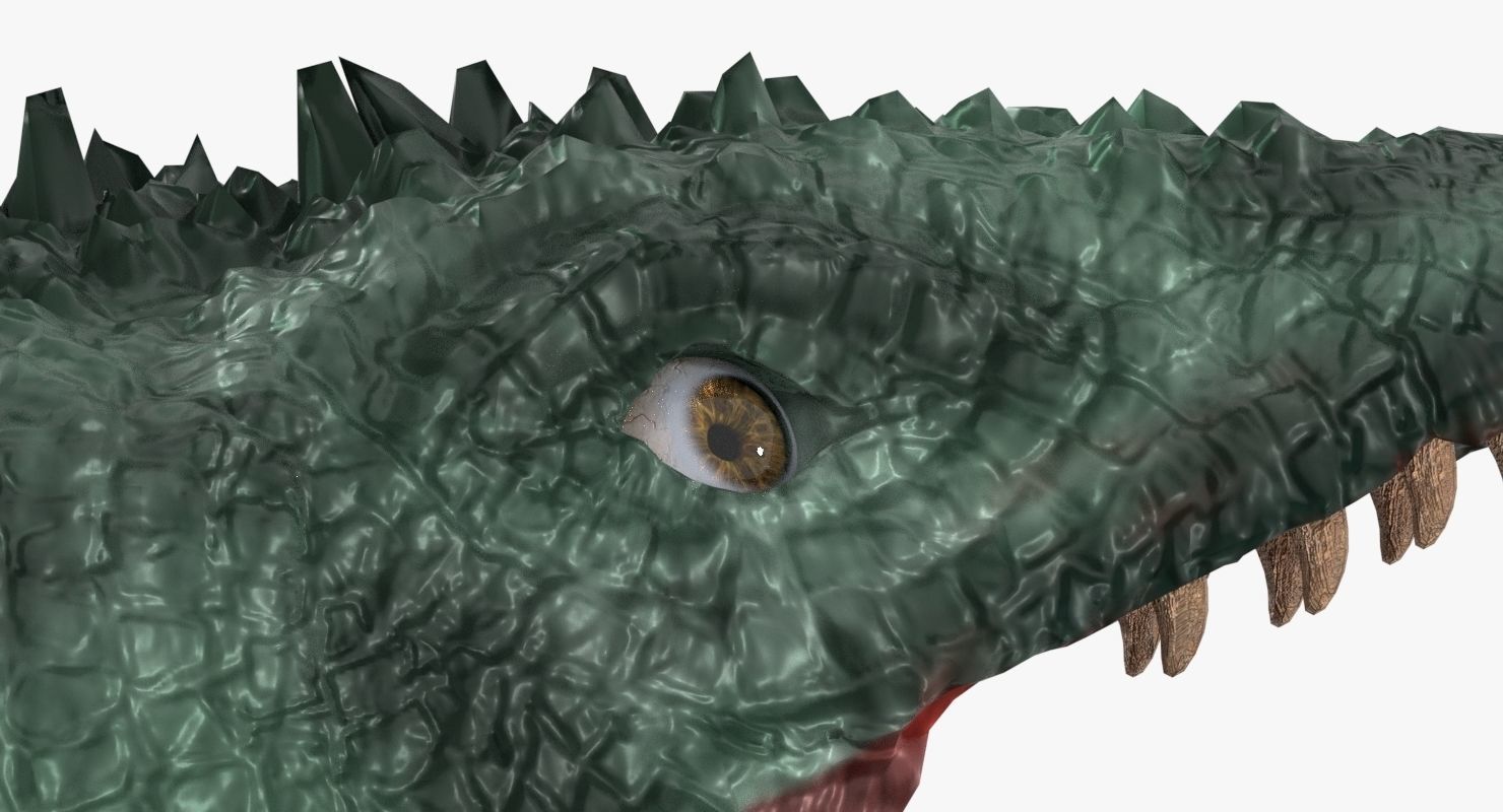 Mosasaur sea creature Low-poly 3D model_5