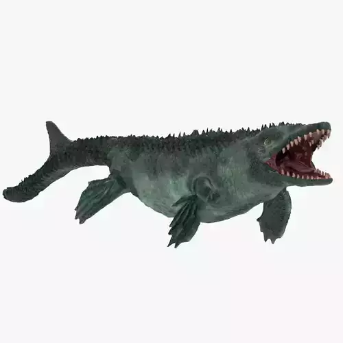 Mosasaur sea creature Low-poly 3D model