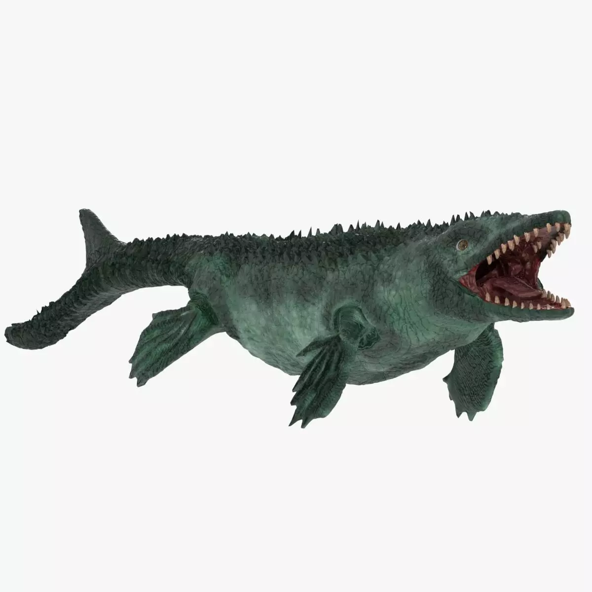 Mosasaur sea creature Low-poly 3D model_0
