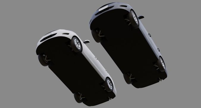 Generic Car 1B Low-poly 3D model 3