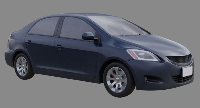 Generic Car 1B Low-poly 3D model 5