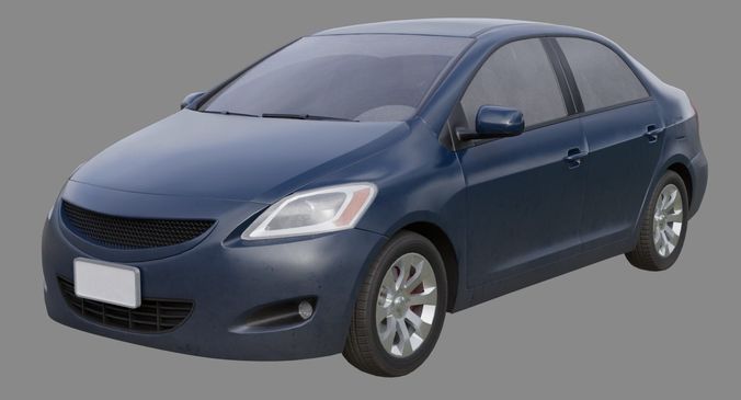 Generic Car 1B Low-poly 3D model 4