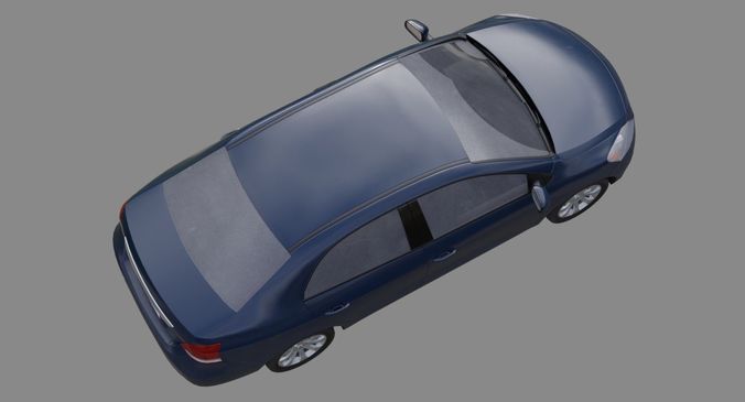 Generic Car 1B Low-poly 3D model 6