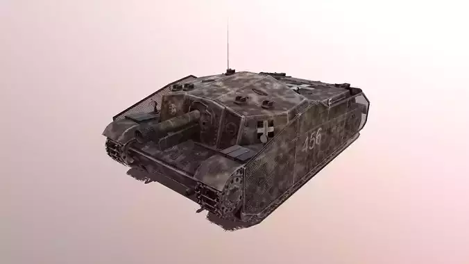 43M Zrinyi Hungarian Tank Destroyer Low-poly 3D model