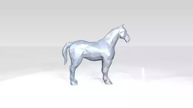 Horse Low Poligonal