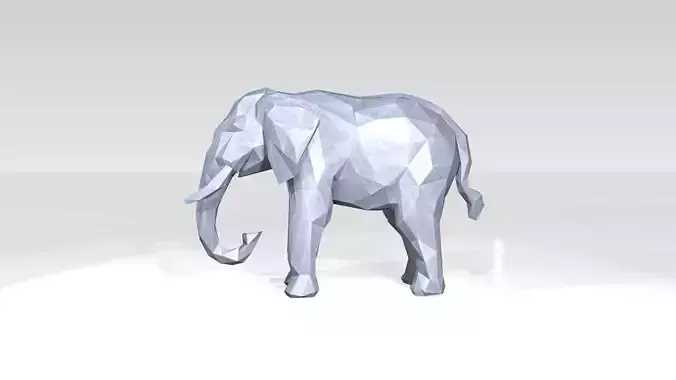 Elephant Low Poligonal