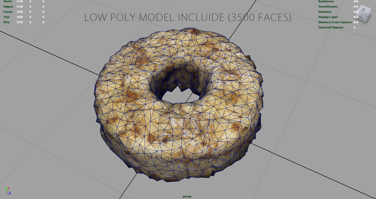 PINEAPPLE CHEESE Low-poly 3D model_7