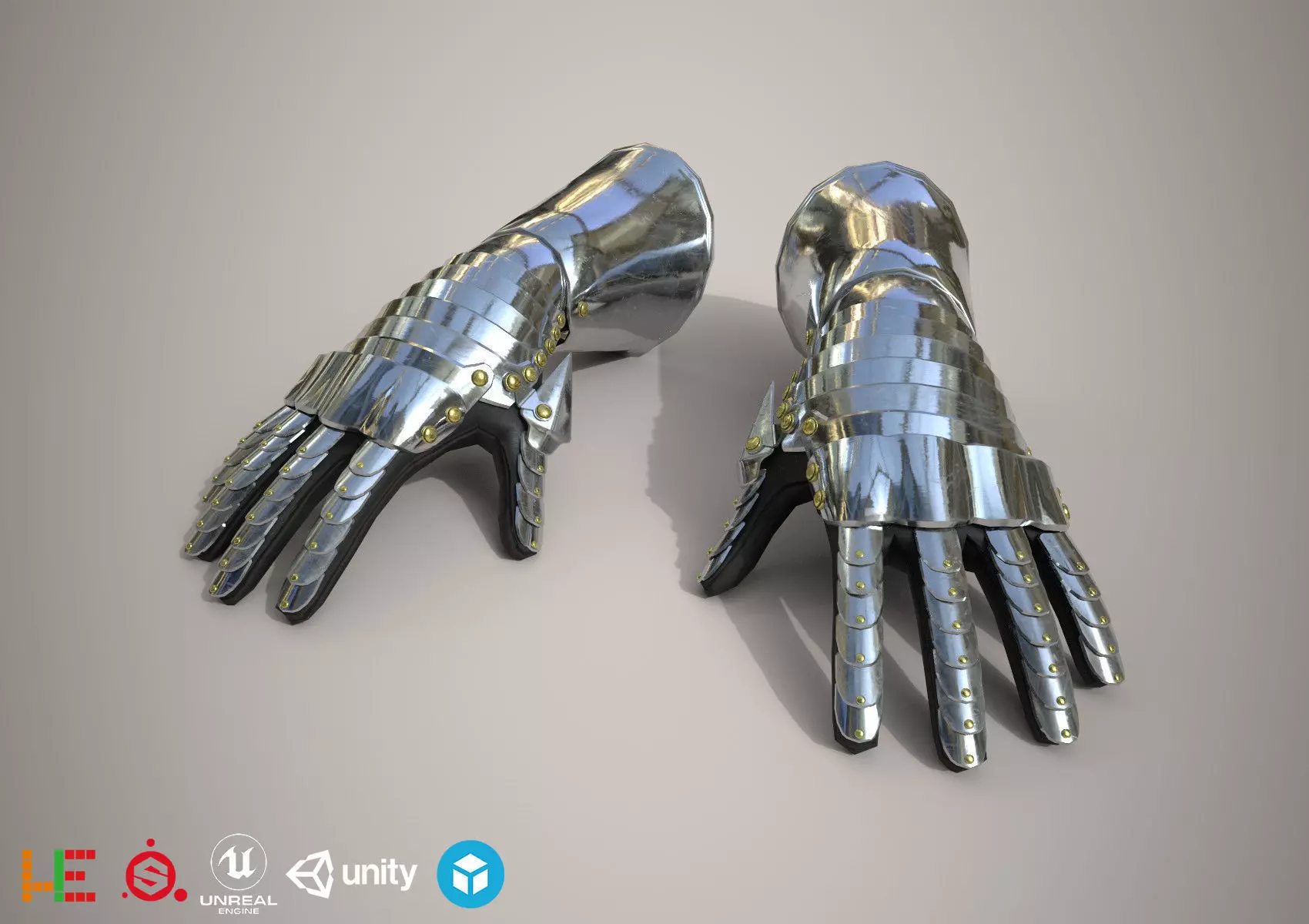 HIE Game Ready Hand Armor D180423 3D model_0