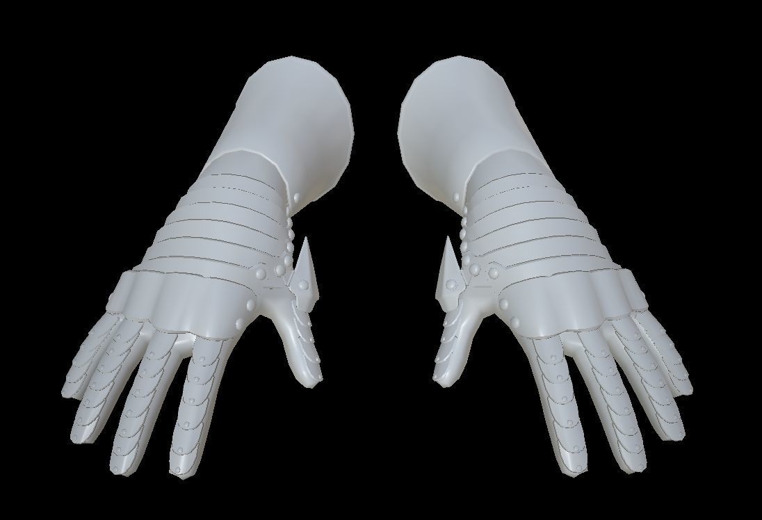 HIE Game Ready Hand Armor D180423 3D model_6