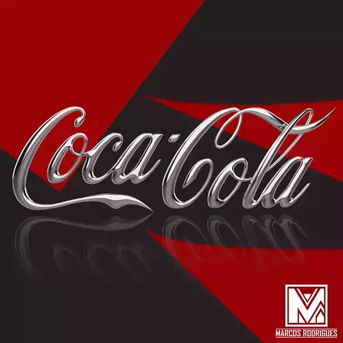 LOGO 3D COCA-COLA  COCA-COLA LOGO TYPE  LETTERS PREMIUM  C4D 3D print model