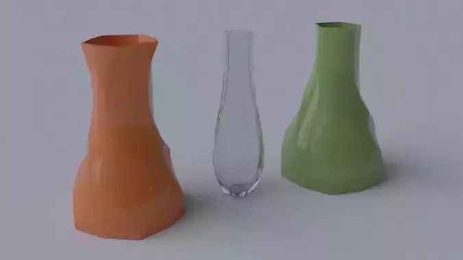 Decorative Vase - Set 5 Low-poly 3D model