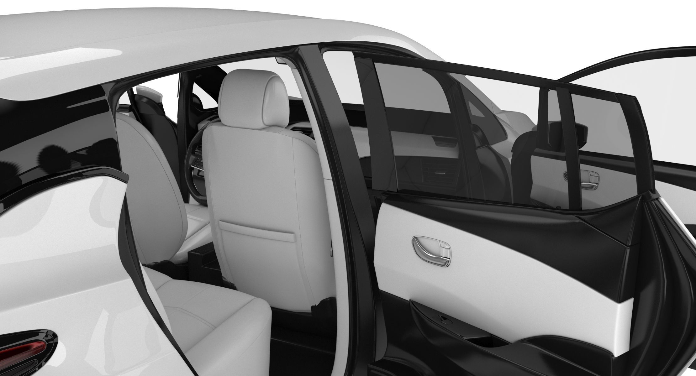 2018 Nissan Leaf White 3D model_18