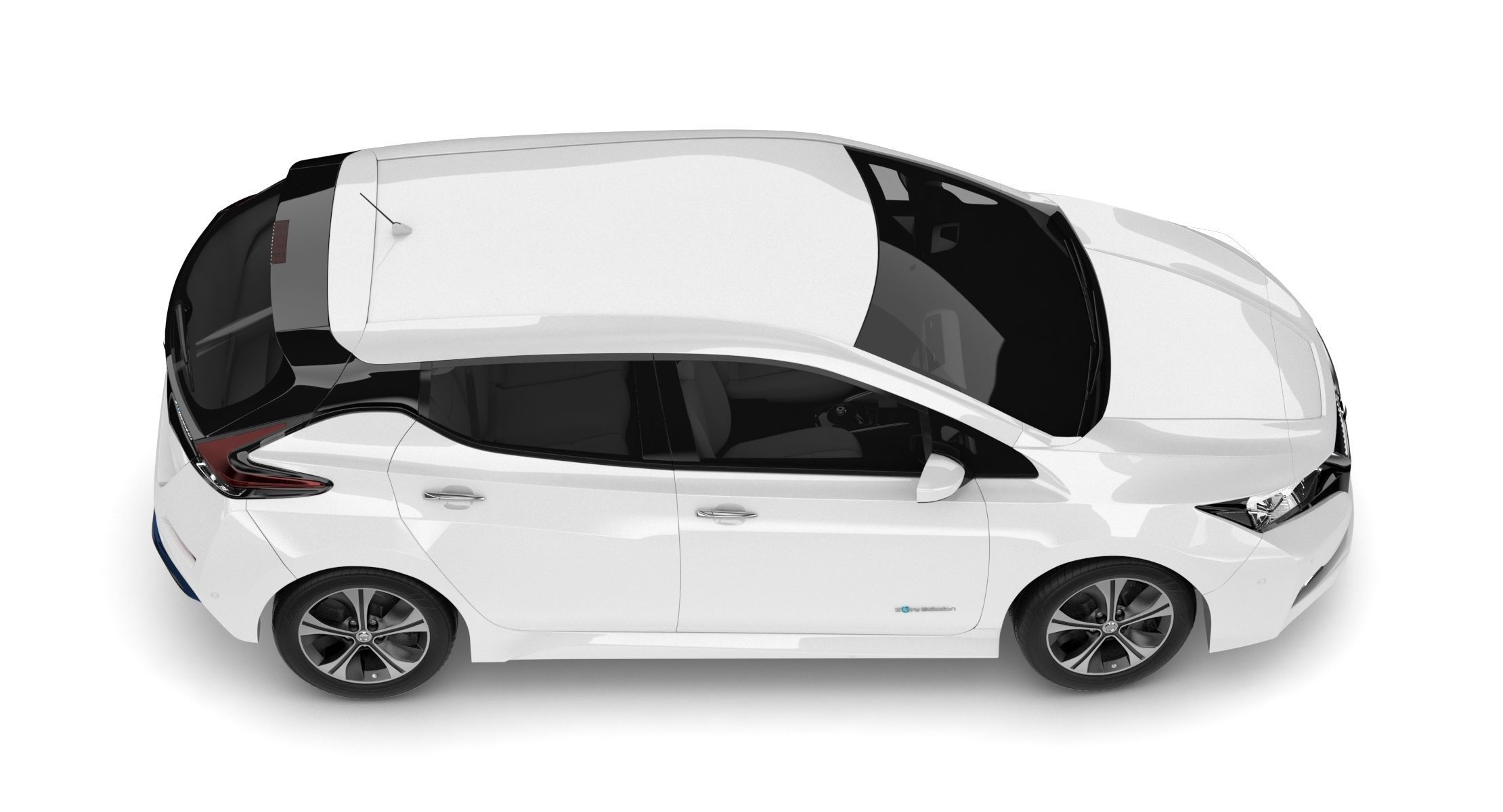 2018 Nissan Leaf White 3D model_10