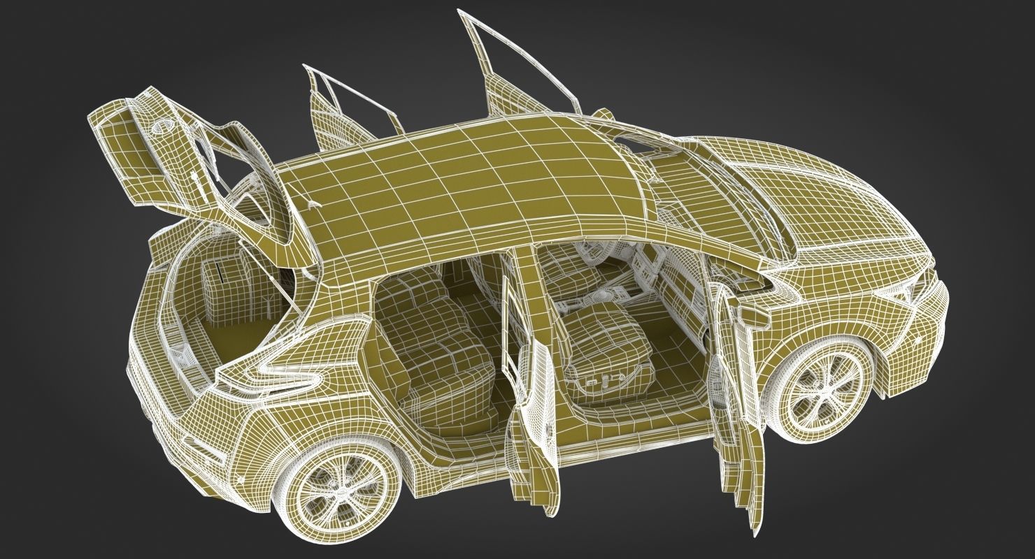 2018 Nissan Leaf White 3D model_28