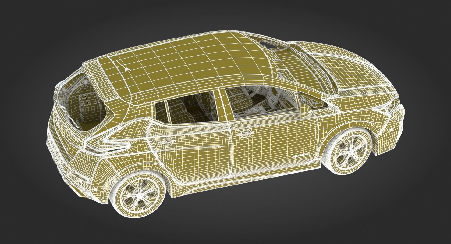 2018 Nissan Leaf White 3D model_21